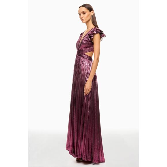 Mac Duggal Shimmering Plum Maxi Dress - Picture 3 of 11